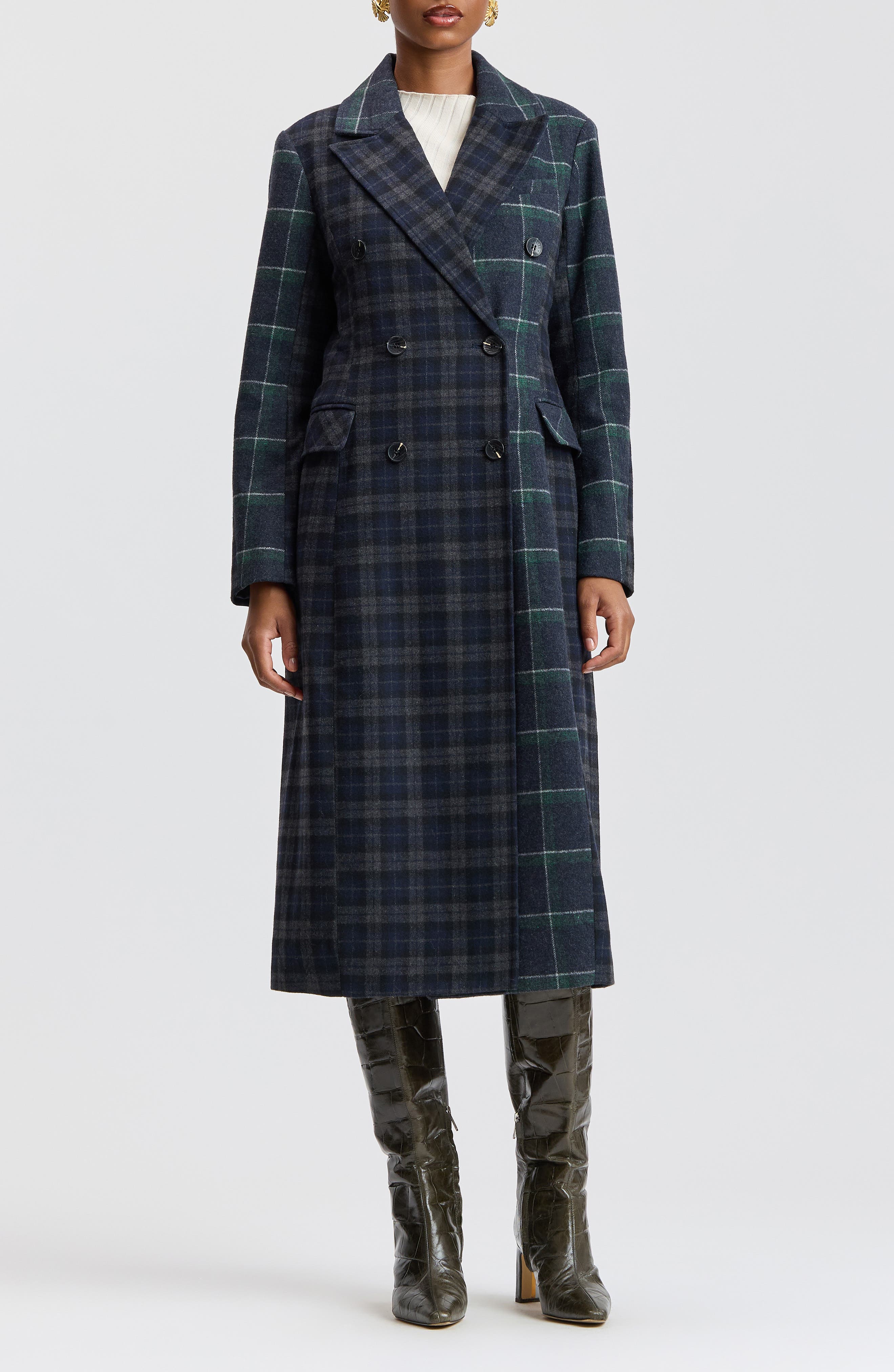 selected NAVY/ GREEN PLAID MULTI