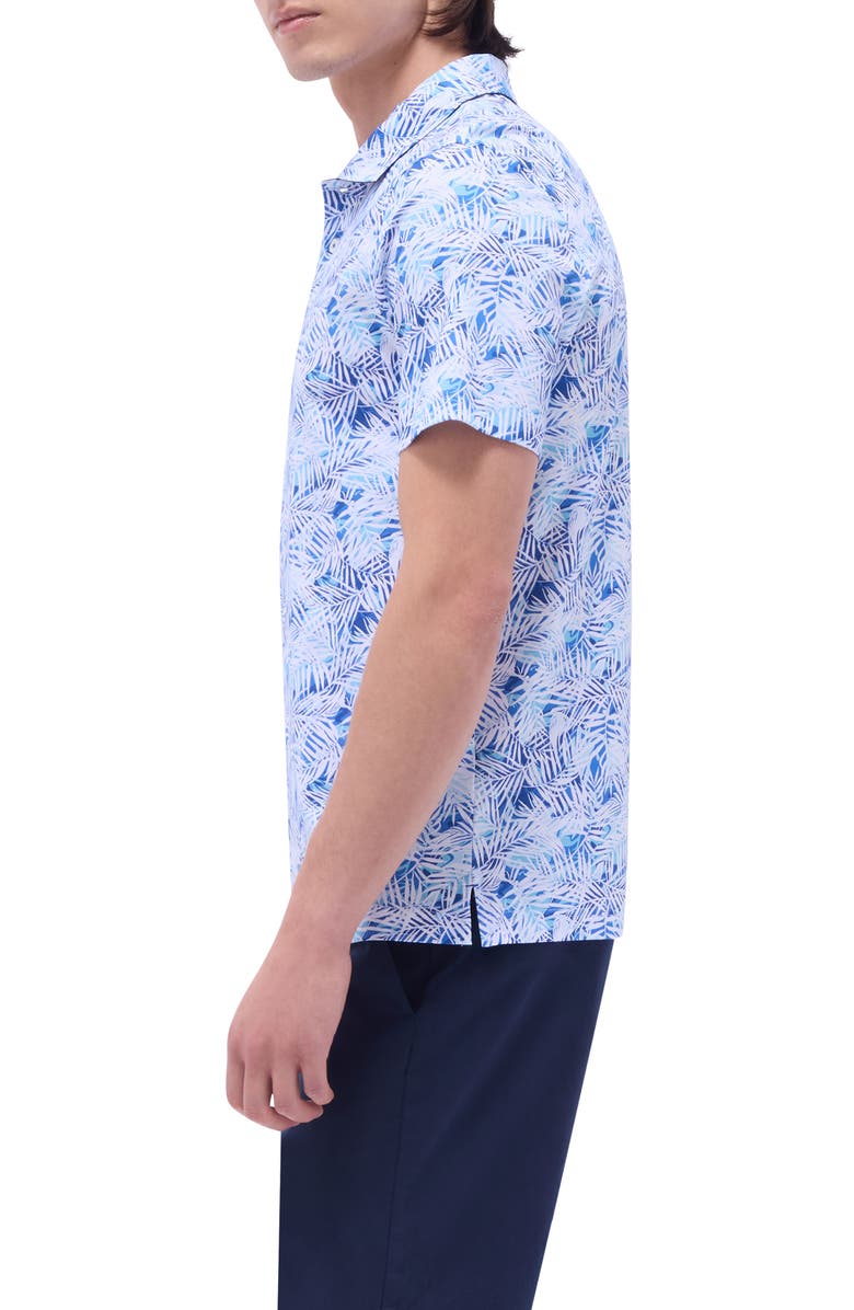 Bugatchi Hendrix Digital Leaf Print Pima Cotton Polo, Alternate, color, 