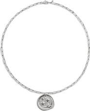 Monica Vinader Talisman Recycled Sterling Silver & Diamond Pendant Necklace