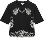 PER UNA BY M&S Pretty Cutwork Jersey T-Shirt