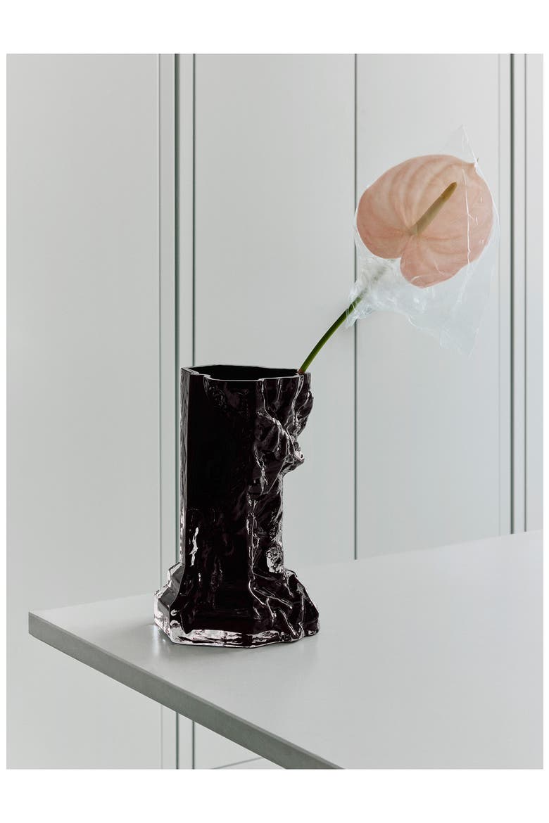 Rocky Baroque Vase, Alternate, color, BLACK