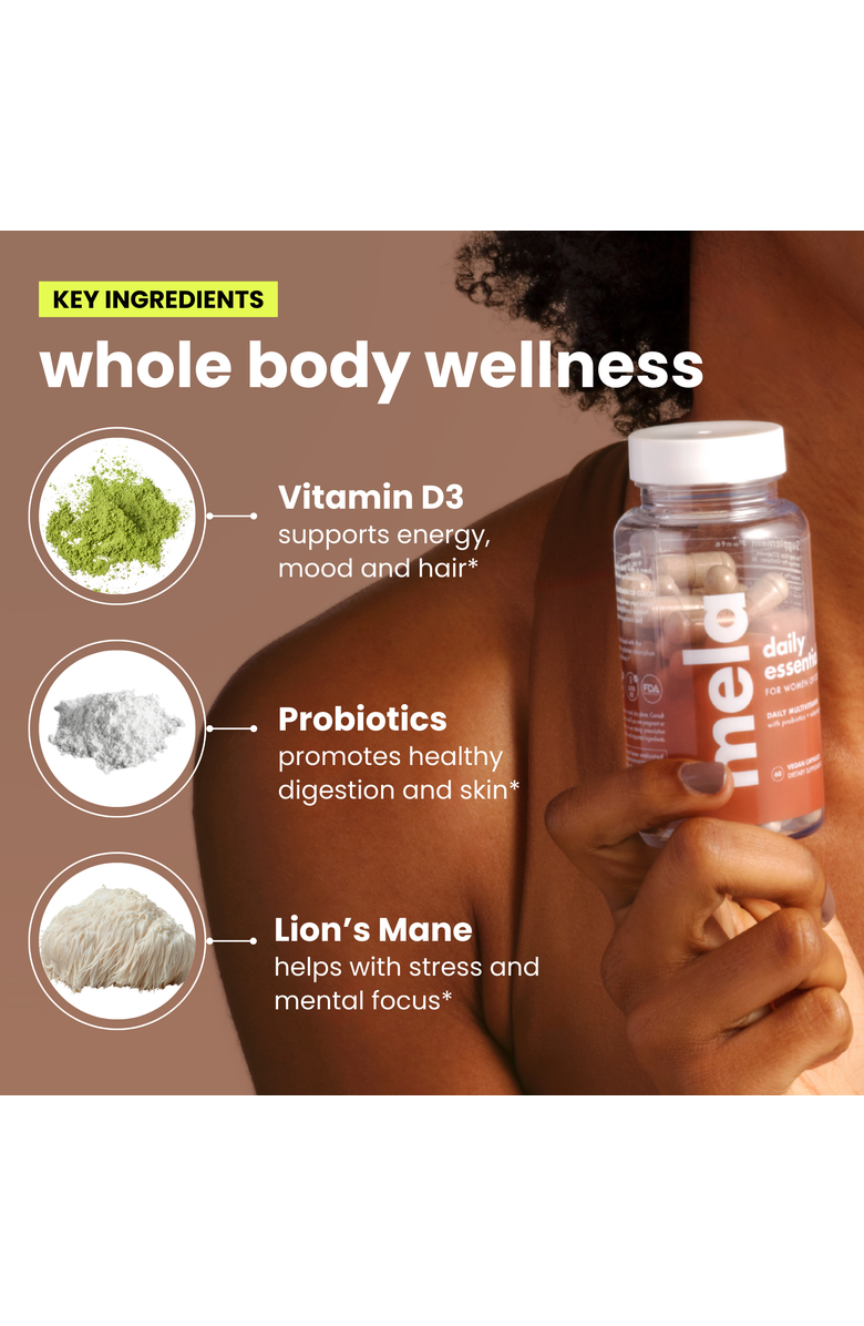 Mela Vitamins Healthy Habits Set for Women of Color, Alternate, color, Peachy Coral