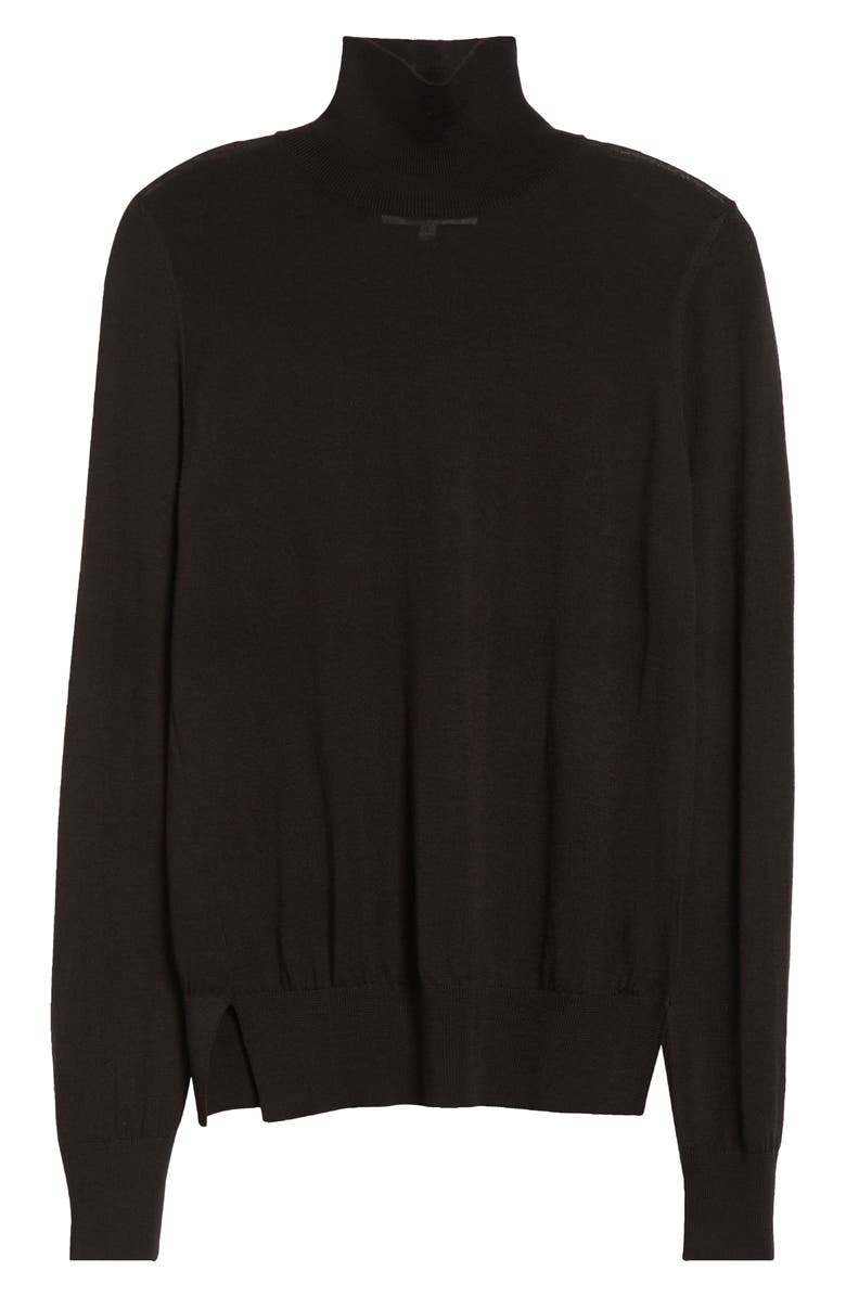 PARTOW Susan Turtleneck Virgin Wool Sweater, Alternate, color, Espresso