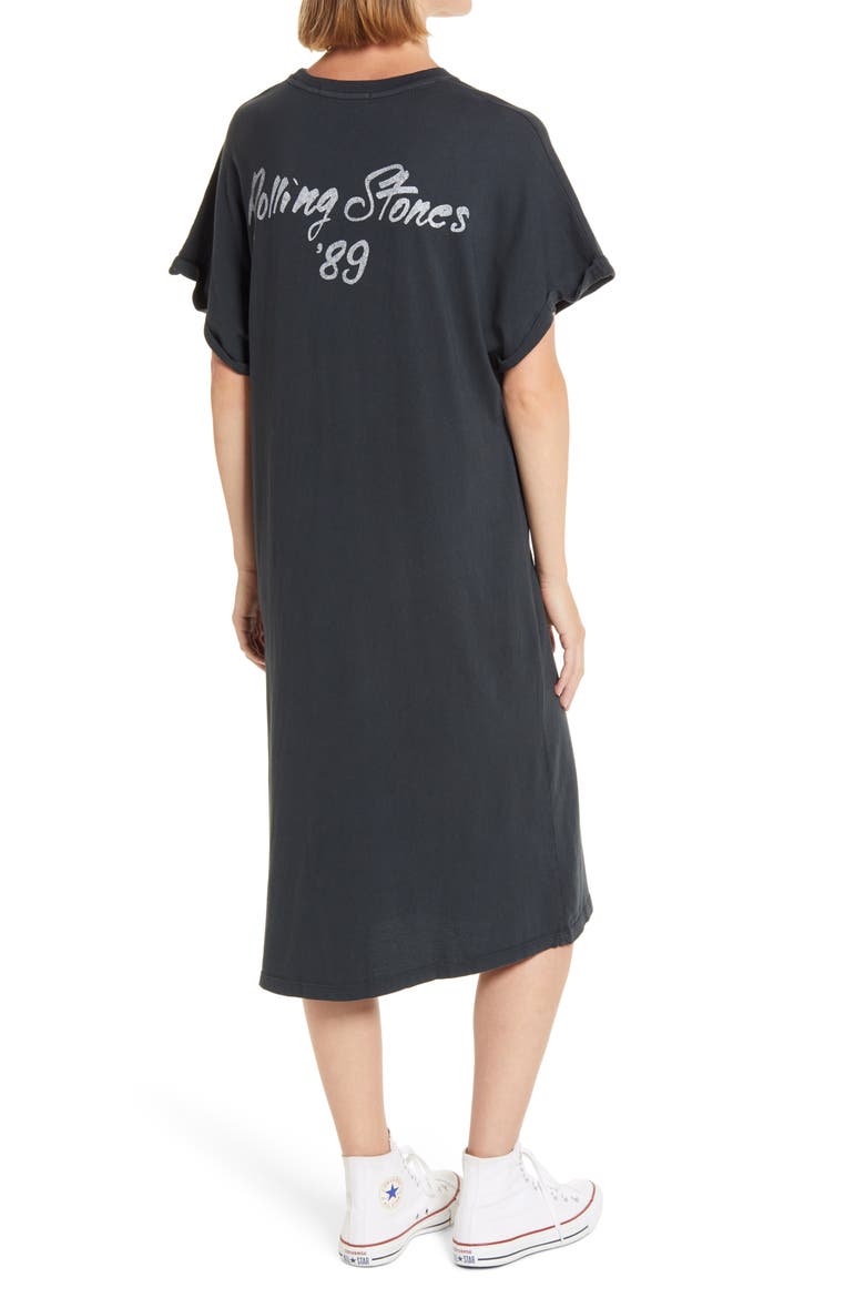Rolling Stones '89 T-Shirt Dress, Alternate, color, VINTAGE BLACK