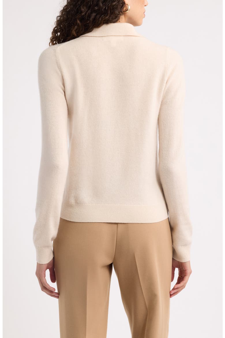 Cashmere Polo Sweater, Alternate, color, BEIGE BEACH