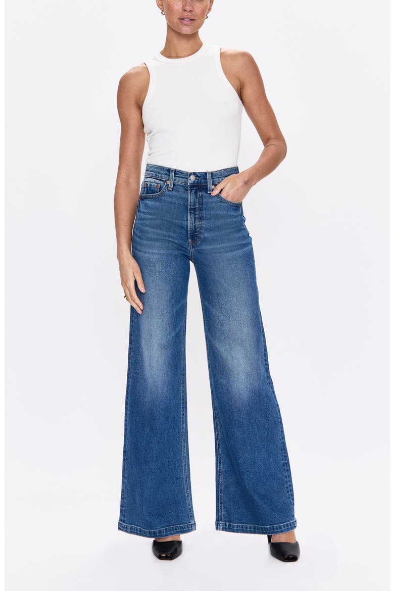 Lana High Waist Wide Leg Jeans, Alternate, color, NAVAL