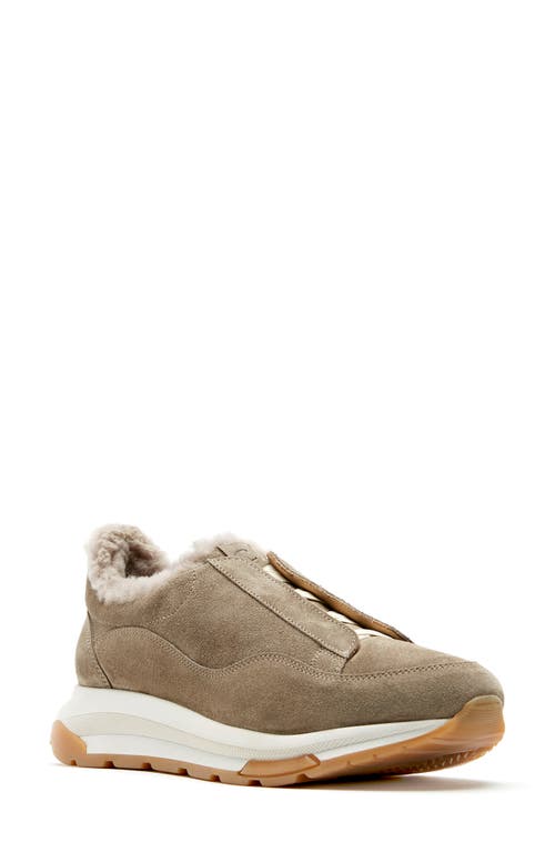 La Canadienne Vada Genuine Shearling Lining Slip-on Sneaker In Brown