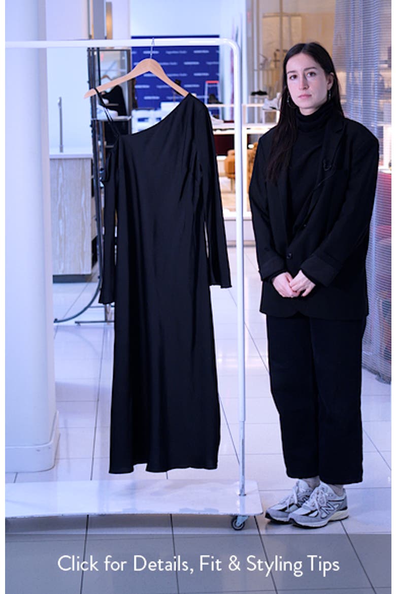 Lindra One-Shoulder Long Sleeve Maxi Dress video