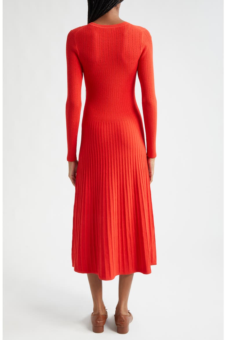 Nami Long Sleeve Sweater Dress, Alternate, color, POPPY