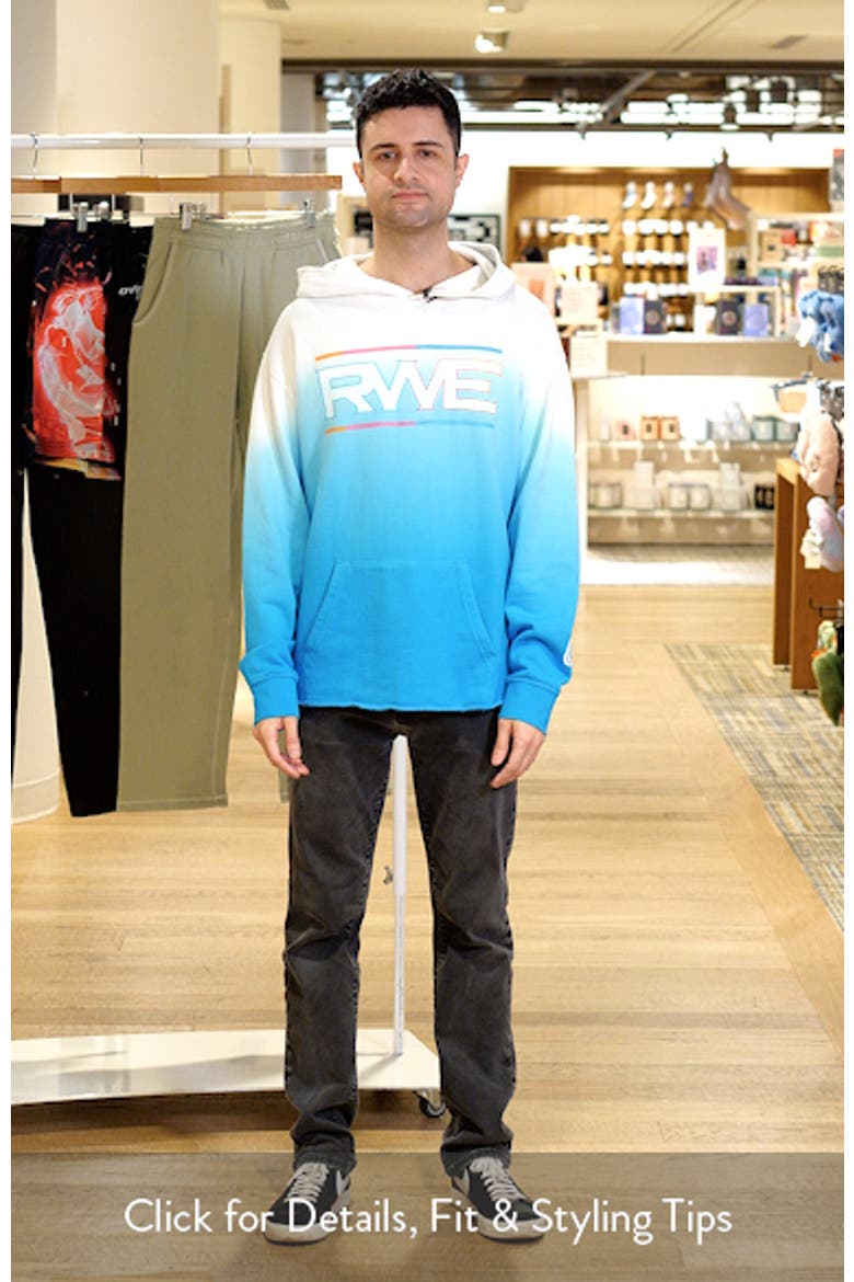 Raw Edge Graphic Dip Dye Hoodie video