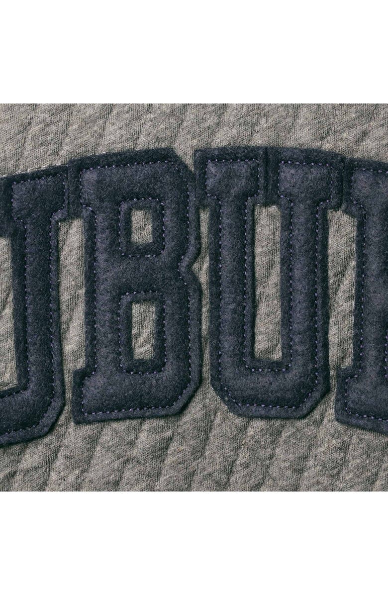 PRESSBOX Women's Pressbox Heather Charcoal Auburn Tigers Moose Quilted Pullover Sweatshirt, Alternate, color, Heather Gray