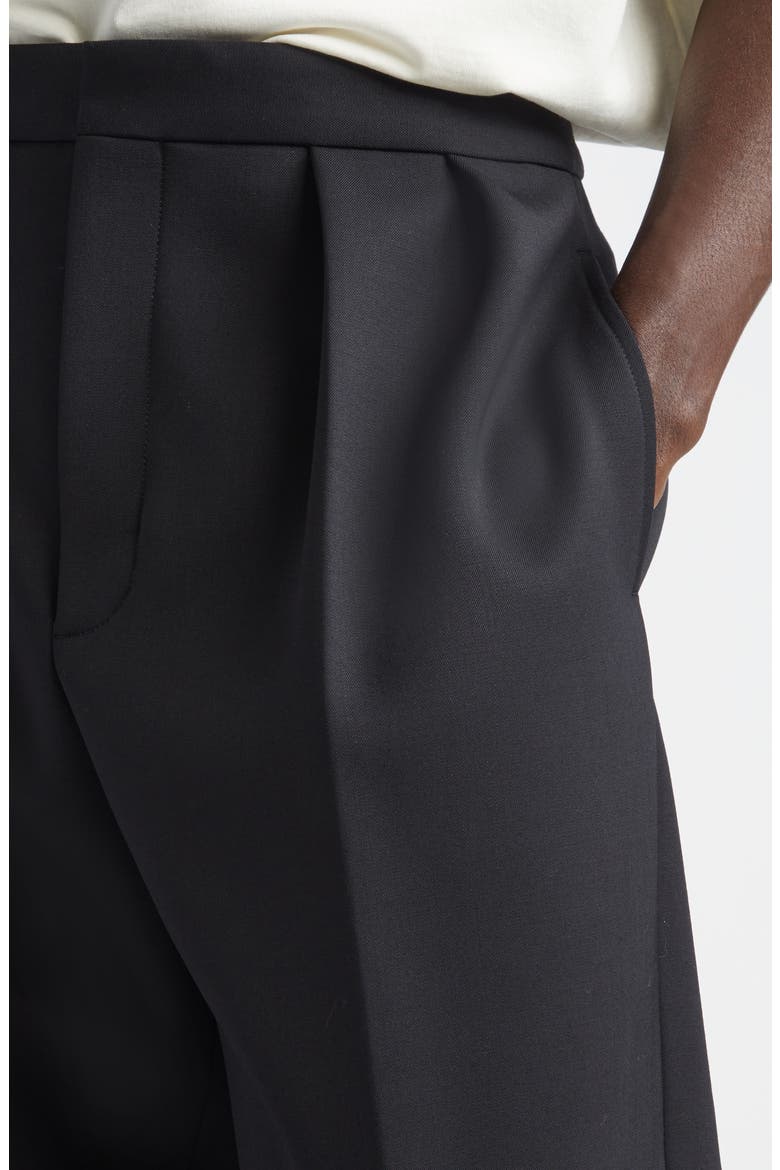 Le Pantalon Citta Pleated Stretch Wool Pants, Alternate, color, BLACK