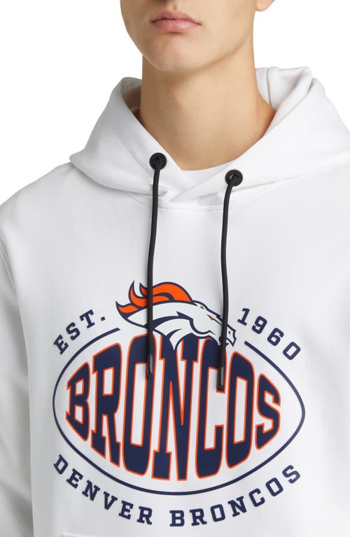 Shop Hugo Boss Boss X Nfl Touchback Graphic Hoodie In Denver Broncos White