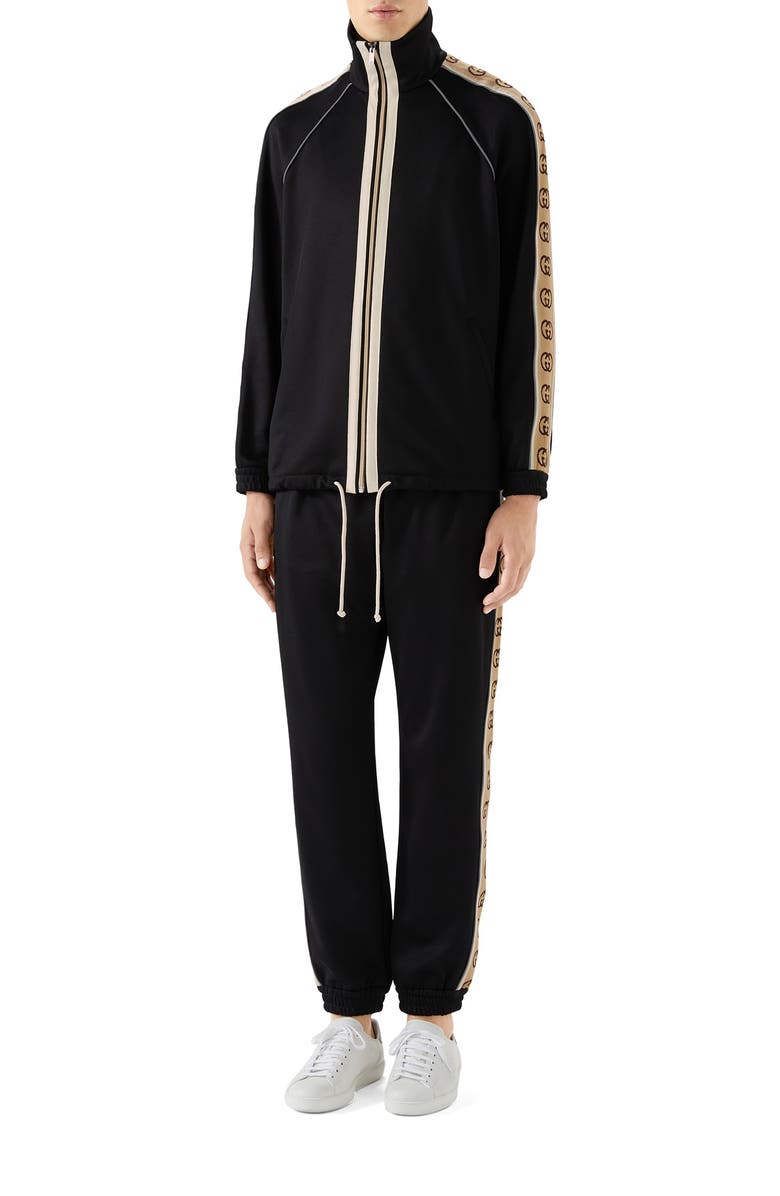 Gucci Loose Technical Jersey Jogging Pants, Alternate, color, 