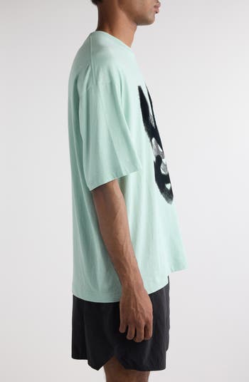 Acne Studios Heart Logo Cotton & Hemp Graphic T-Shirt