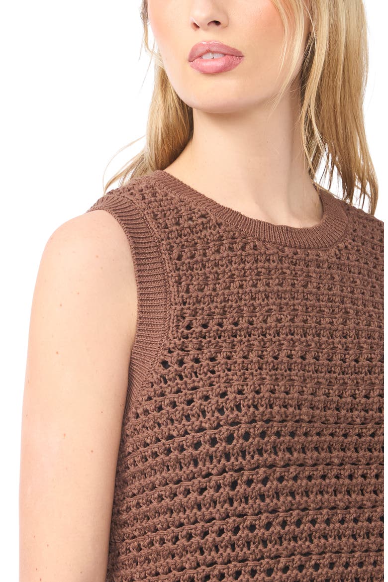 Open Stitch Sweater Tank, Alternate, color, CARAFE