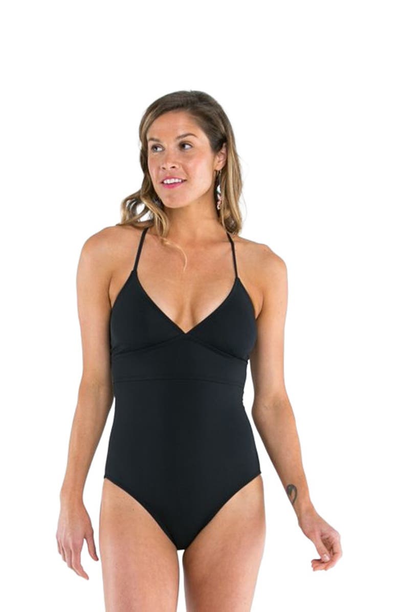Carve Designs Dahlia One Piece Tall, Alternate, color, Black