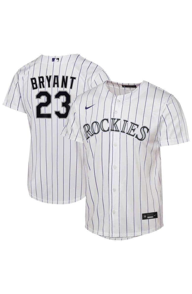 Nike Youth Nike Kris Bryant White Colorado Rockies Home Replica Player Jersey, Main, color, White