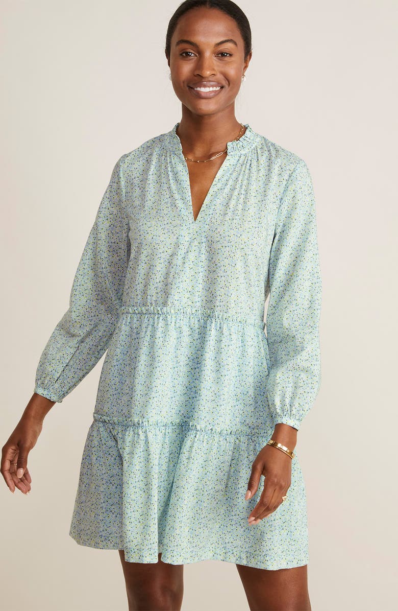 vineyard vines Print Long Sleeve Tiered Dress, Alternate, color,