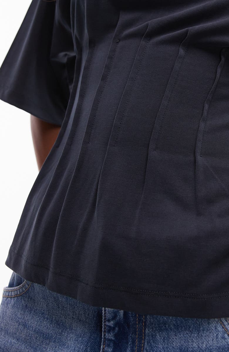 Topshop Pintuck Waist T-Shirt, Alternate, color, Slate