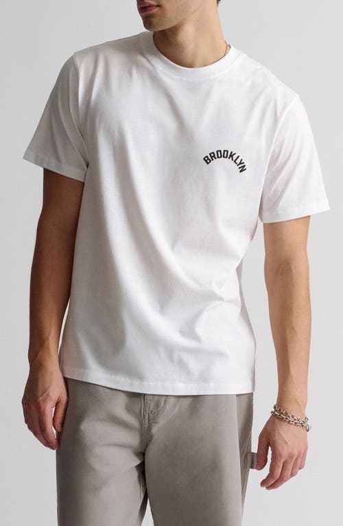 Brooklyn Industries Logo Cotton Graphic T-shirt In White