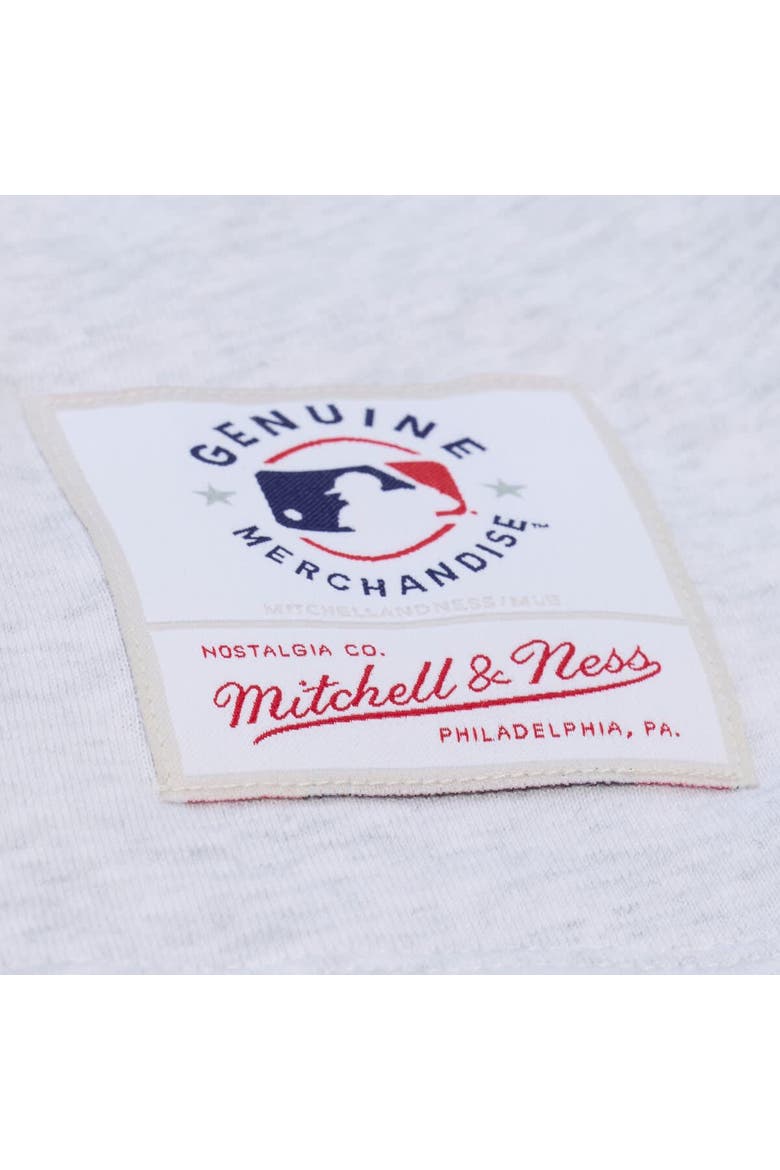 Women's Mitchell & Ness  Heather Gray San Francisco Giants Script Cropped Boxy T-Shirt, Alternate, color, Heather Gray