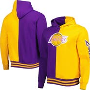 Mitchell & Ness Men's Mitchell & Ness Purple/Gold Los Angeles Lakers Hardwood Classics Split Pullover Hoodie
