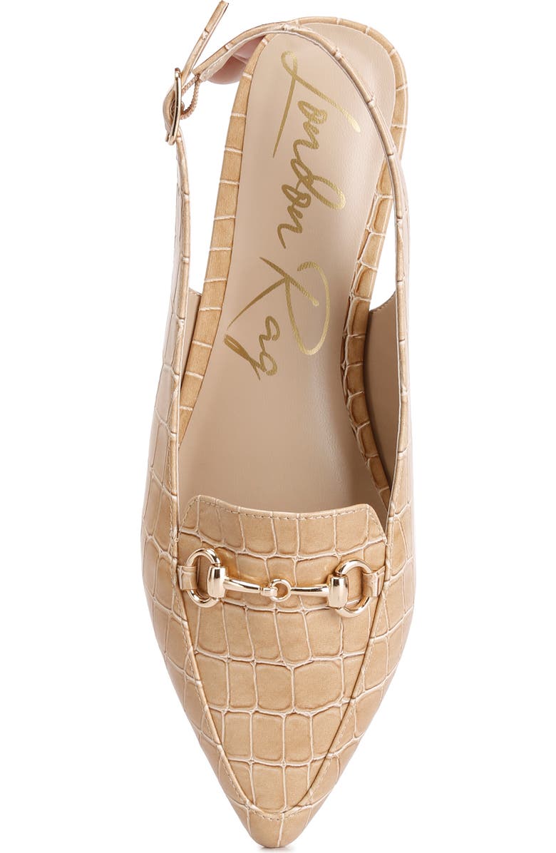 LONDON RAG Trempe Croc Embossed Slingback Flat, Alternate, color,