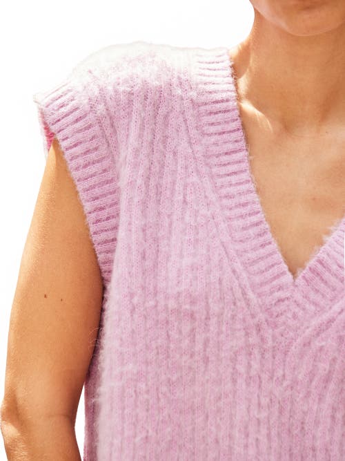 Ro&zo Knit V-neck Vest Jumper In Purple