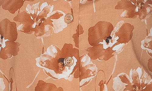 Alexia Admor Shannan Tipped Collar Button-up Shirt In Brown