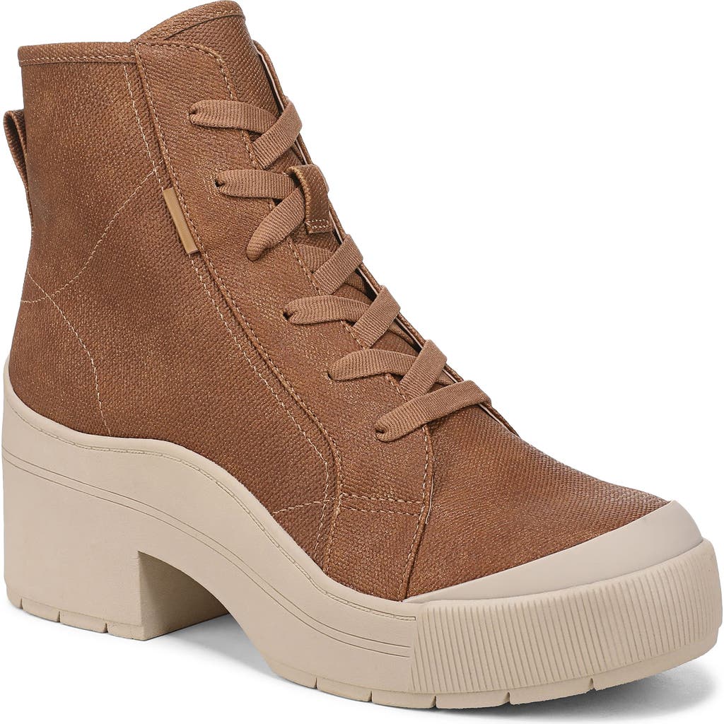 Dr. Scholl's Time Off Up Combat Boot In Brown
