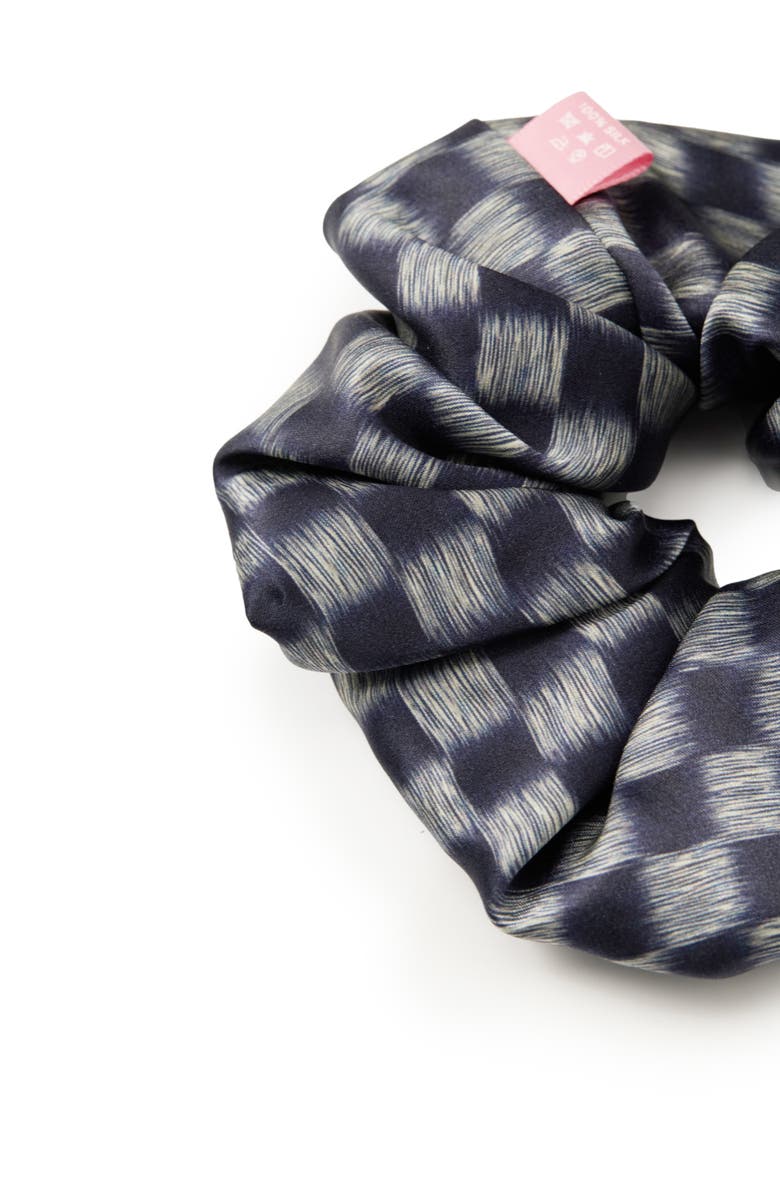 OLAH Lunelle Silk Scrunchie, Alternate, color, Steel Blue