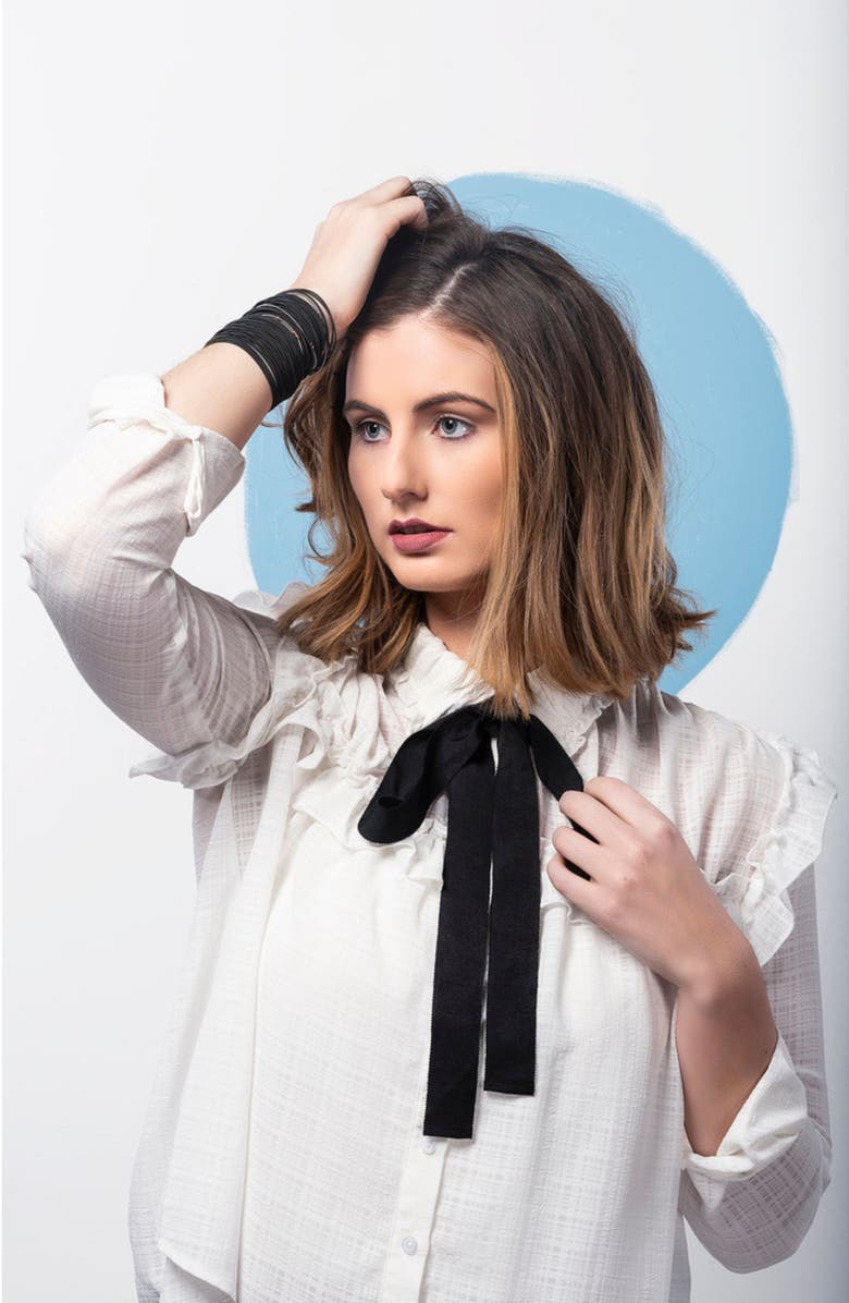 Emerson & Oliver Dia Matte Black Bracelets, Alternate, color, Set Of 10