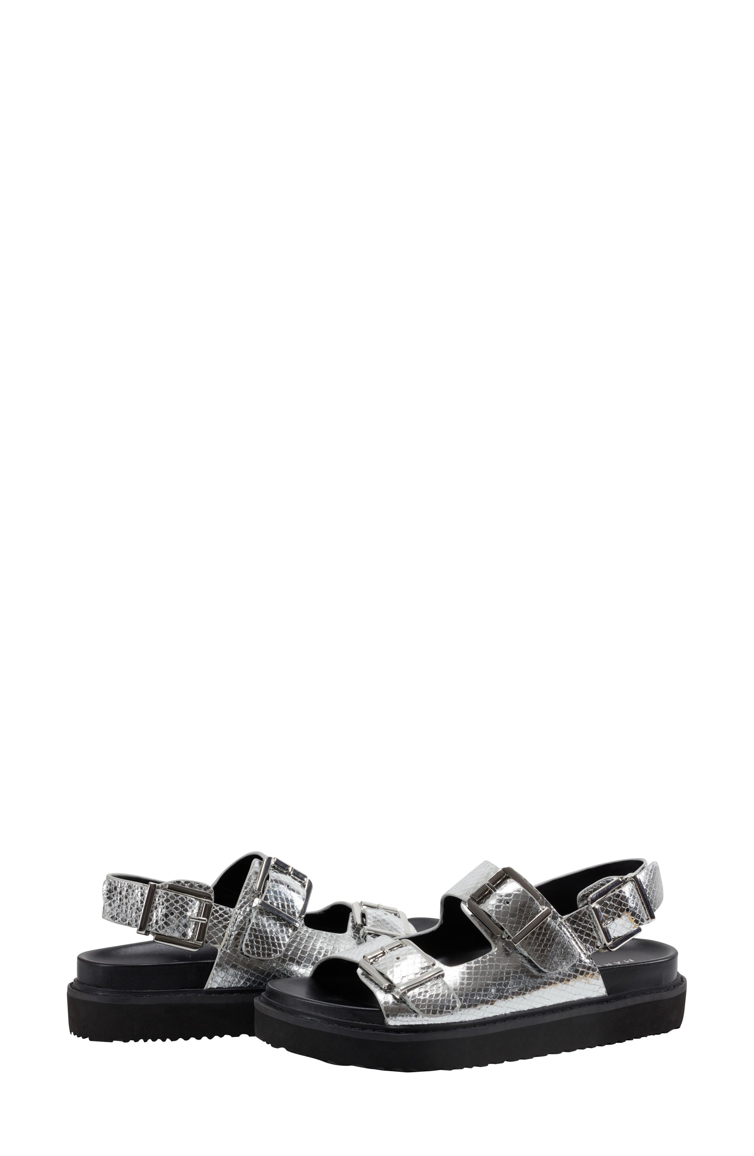 Marc Fisher LTD Agenda Sandal, Alternate, color, Silver