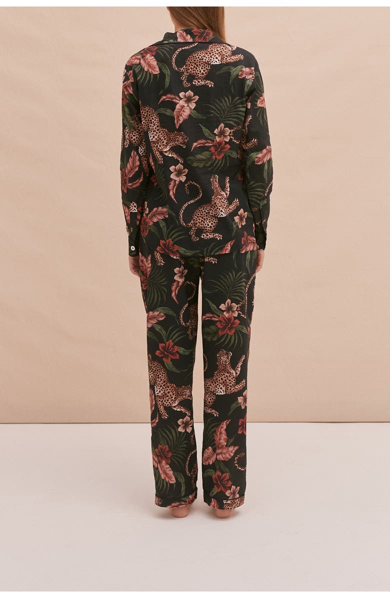 Desmond & Dempsey Long Pajama Set, Alternate, color, Soleia Navy