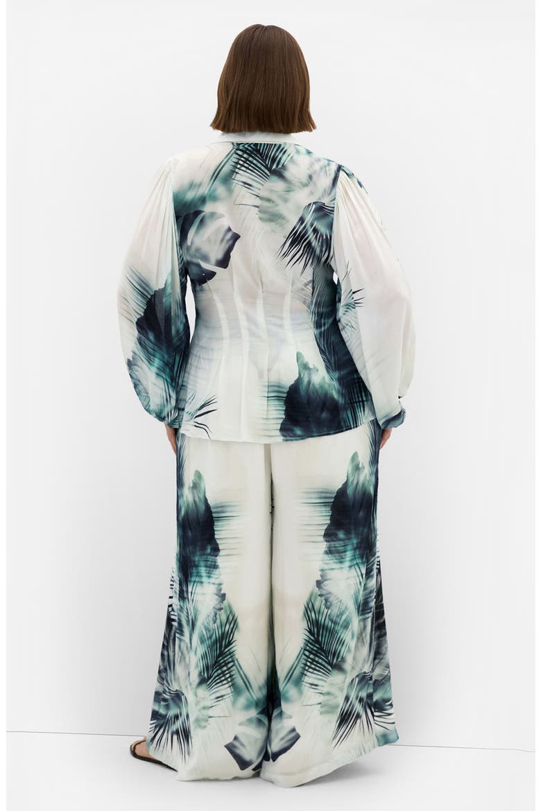 Piper Palm Print Button-Up Shirt, Alternate, color, SHADOW PALM