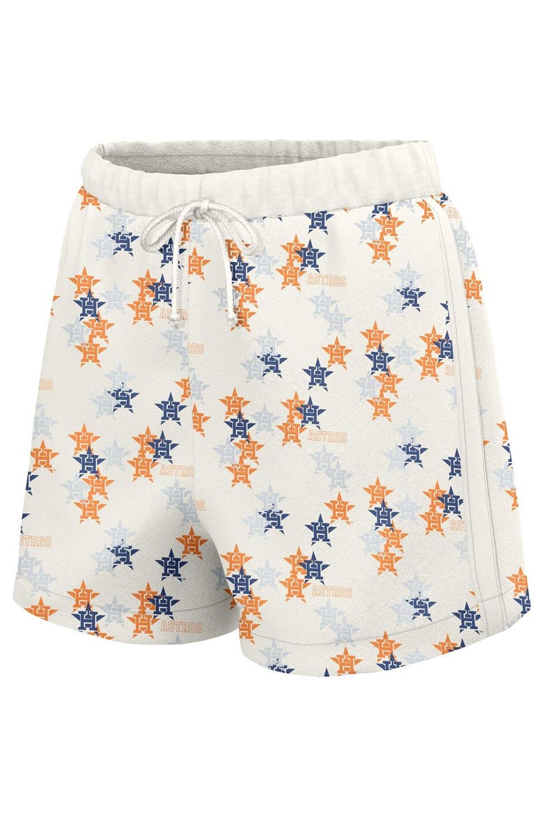 Women's Lusso  White Houston Astros Marge Shorts, Alternate, color, White