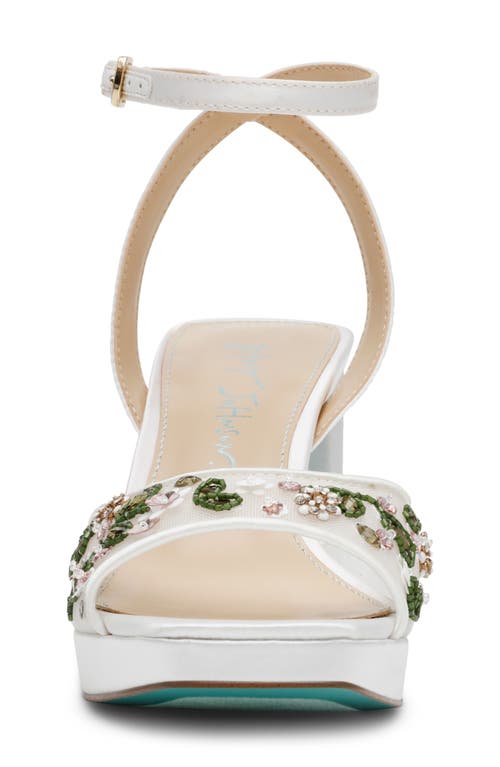 Betsey Johnson Kirra Ankle Strap Sandal In Ivory
