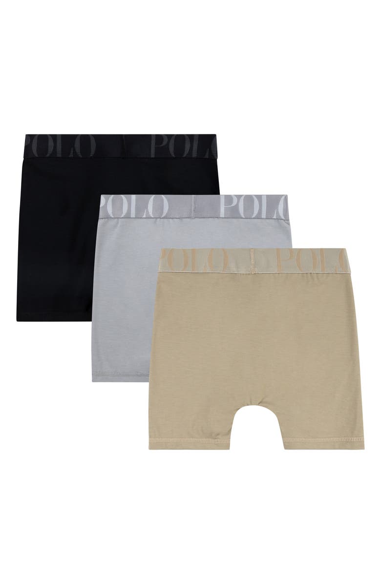 Ralph Lauren Kids' Assorted 3-Pack Boxer Briefs, Alternate, color, Classic Khaki