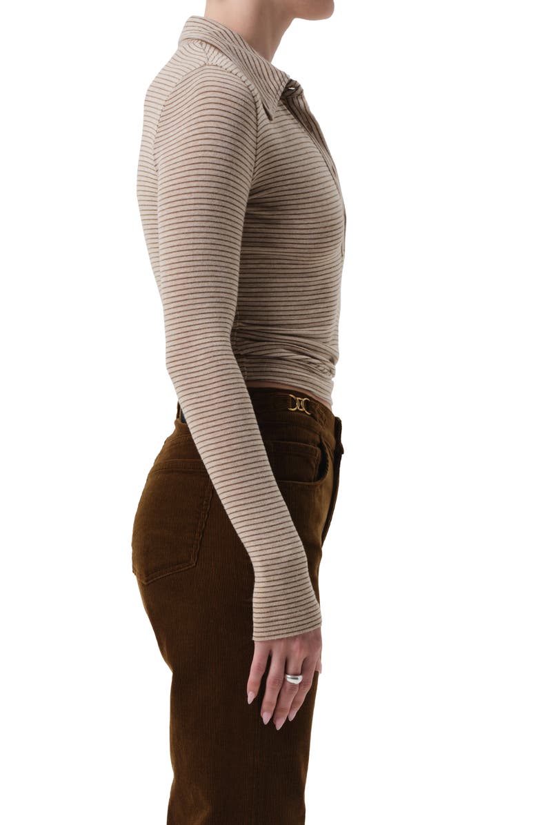Citizens of Humanity Shaea Polo Top, Alternate, color, Chiltern Oatmeal
