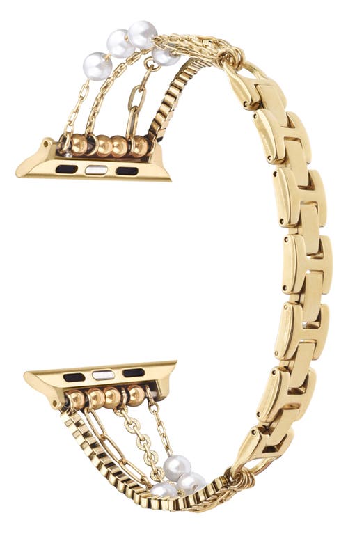 The Posh Tech Cape Stainless Steel Apple Watch® Watchband In Gold