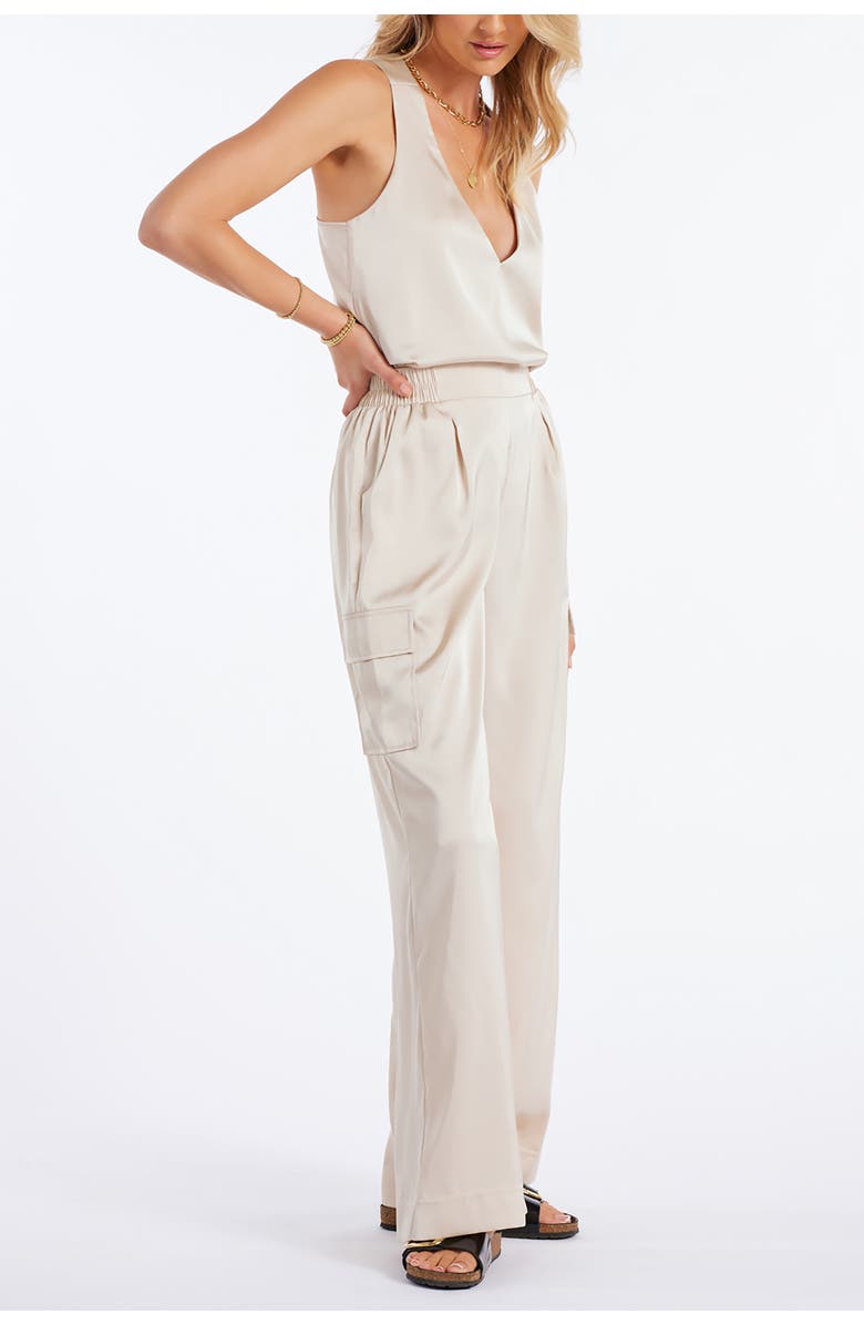 Bishop + Young Pull-On Satin Cargo Pant, Alternate, color,