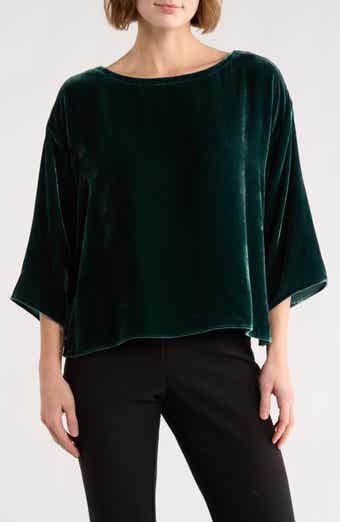 Eileen Fisher Boxy Velvet Top