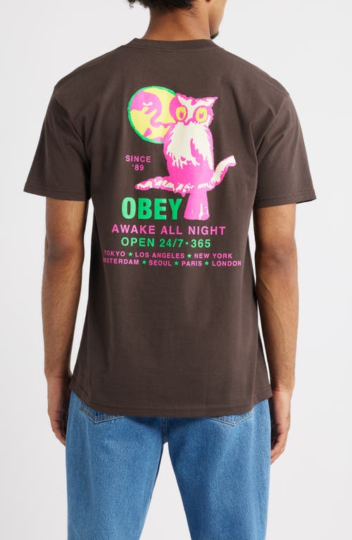 Obey Visual Studies Graphic T-shirt In Brown