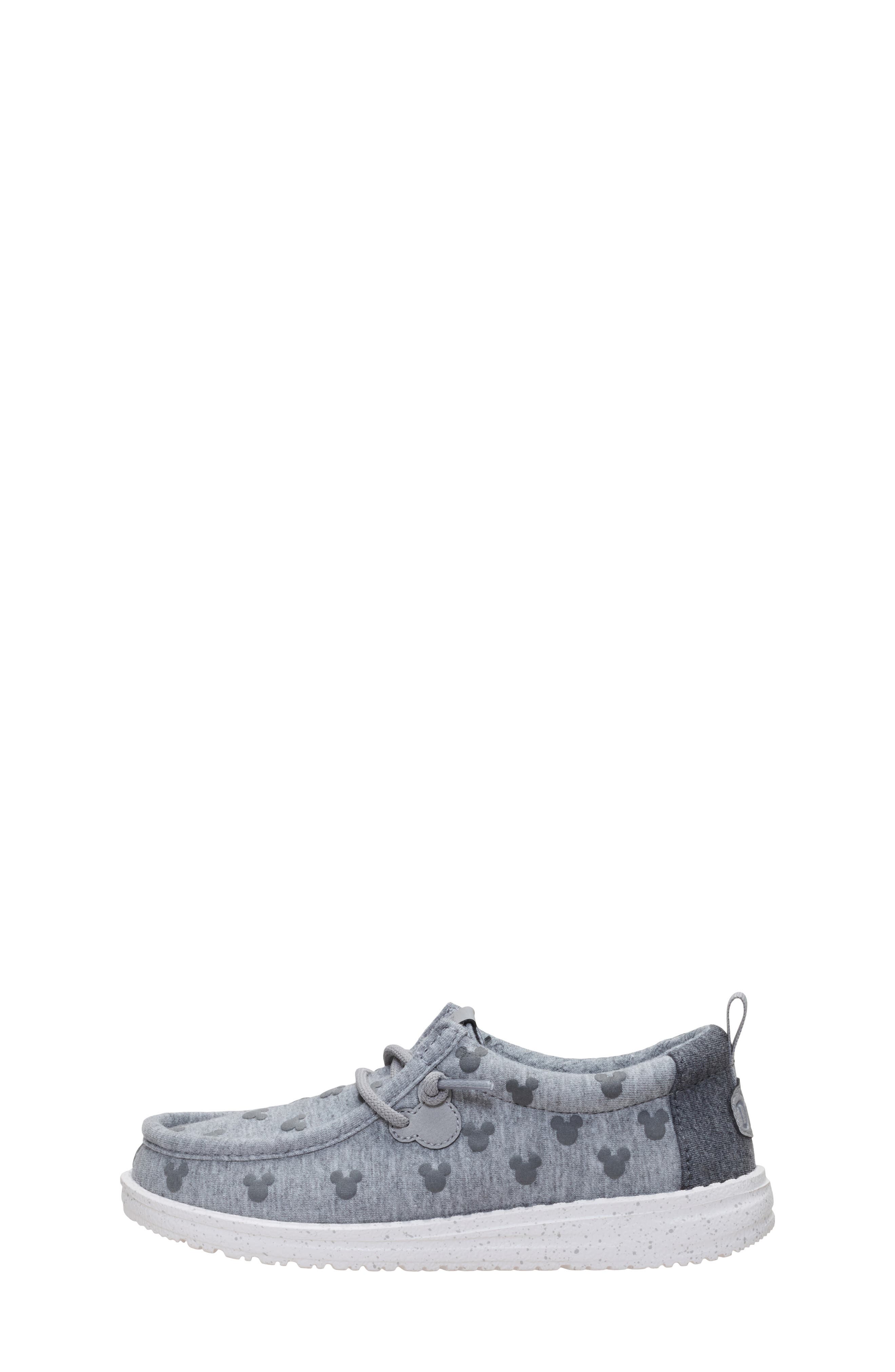 Kids' Wally Mickey Jersey Slip-On Sneaker, Alternate, color, GREY