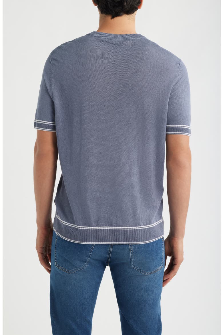 Norberto Linen Blend Short Sleeve Sweater, Alternate, color, OPEN BLUE
