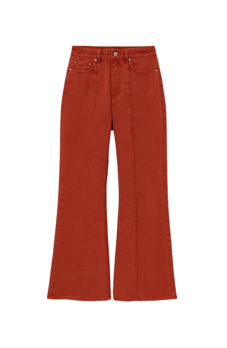 Rebecca Taylor Remi Stretch Kick Flare, Alternate, color, Burnt Sienna