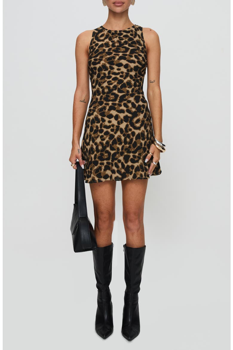 Vivre Leopard Sleeveless Minidress, Main, color, LEOPARD