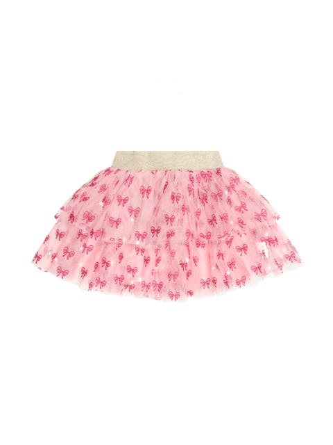 Glitter Bow Tiered Skirt