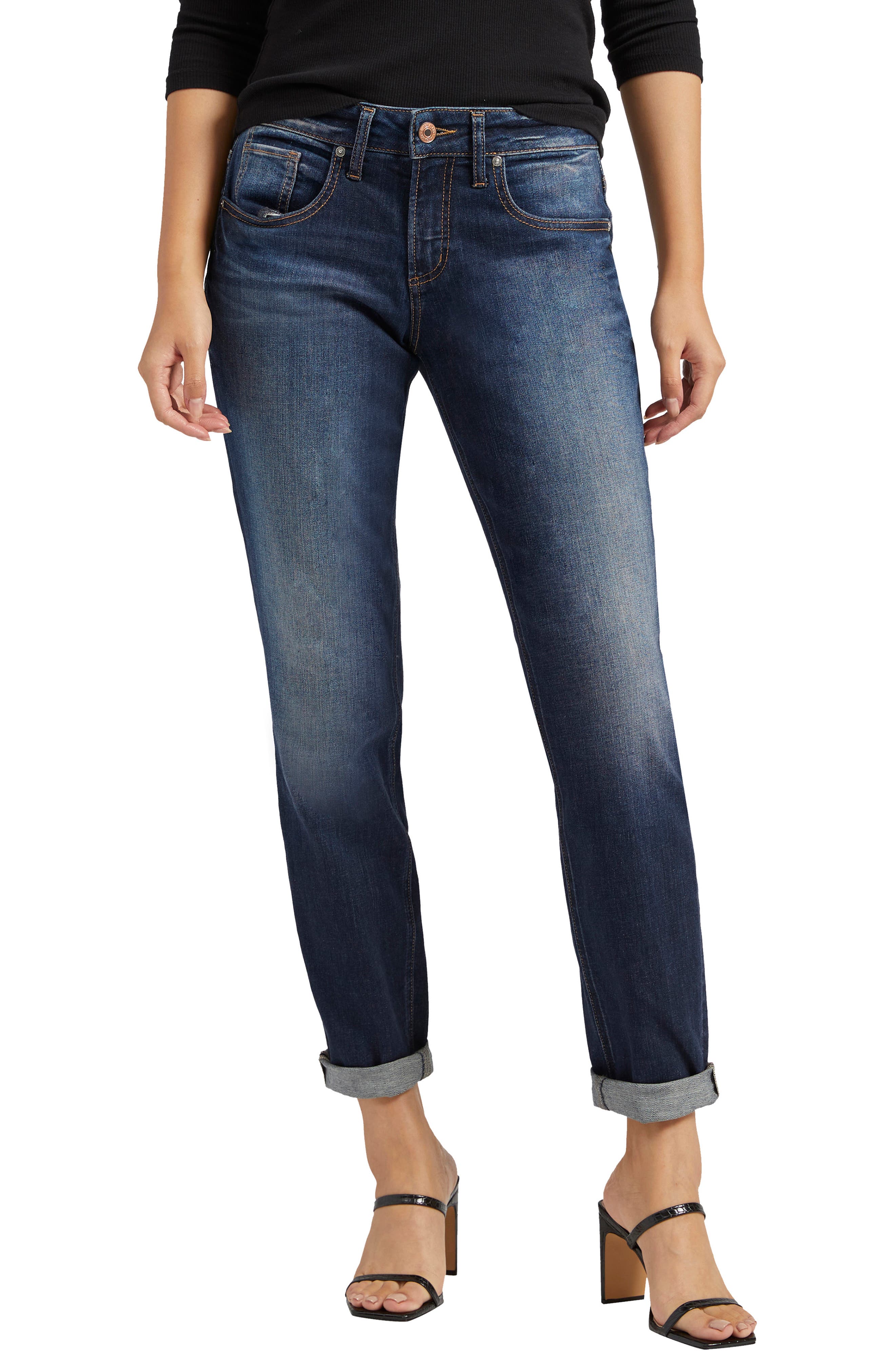 Slim Leg Boyfriend Jeans